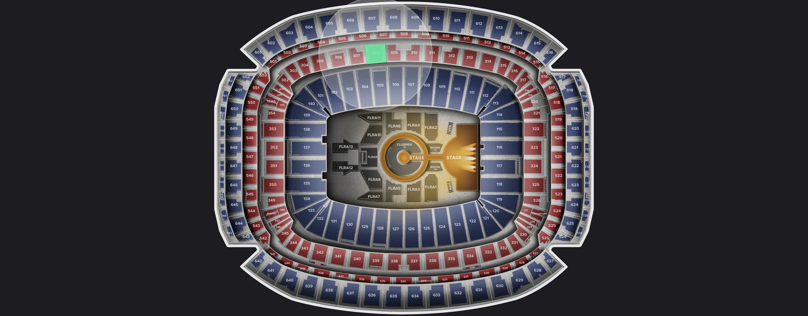 Seat view from Mezzanine
