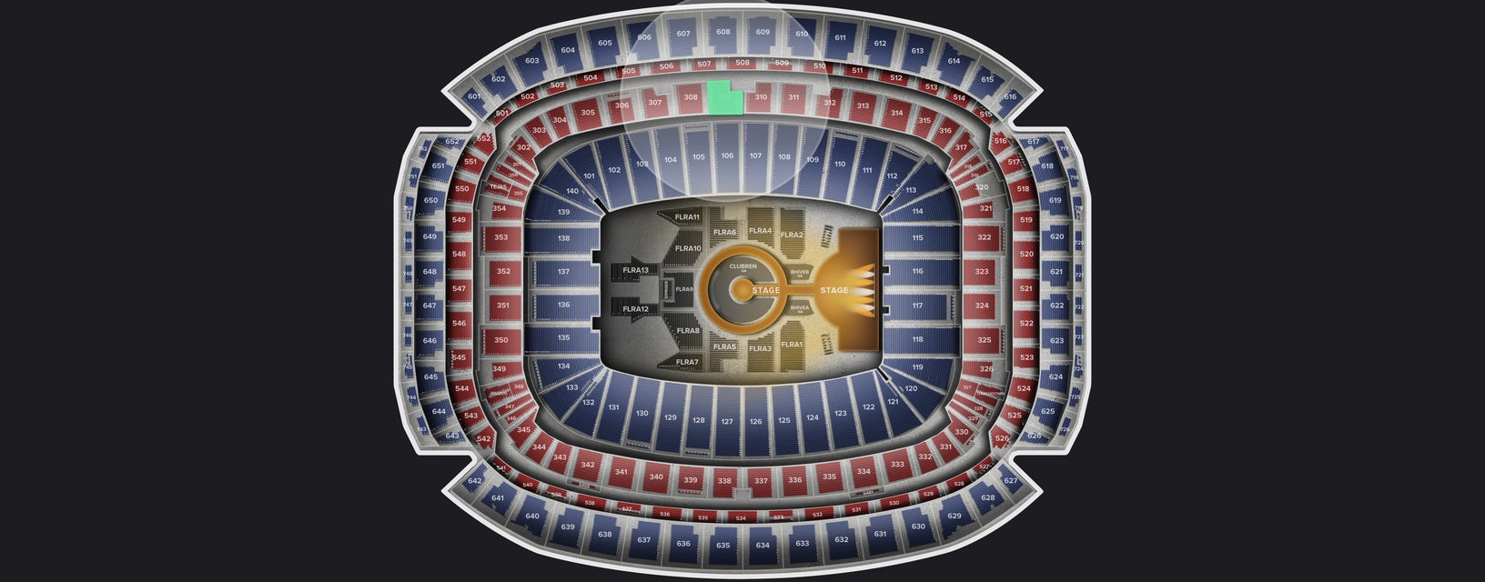 Seat view from Mezzanine