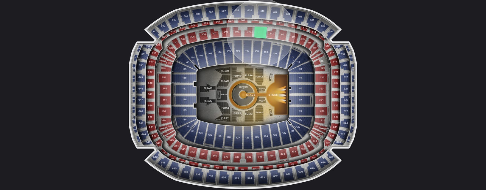 Seat view from Mezzanine