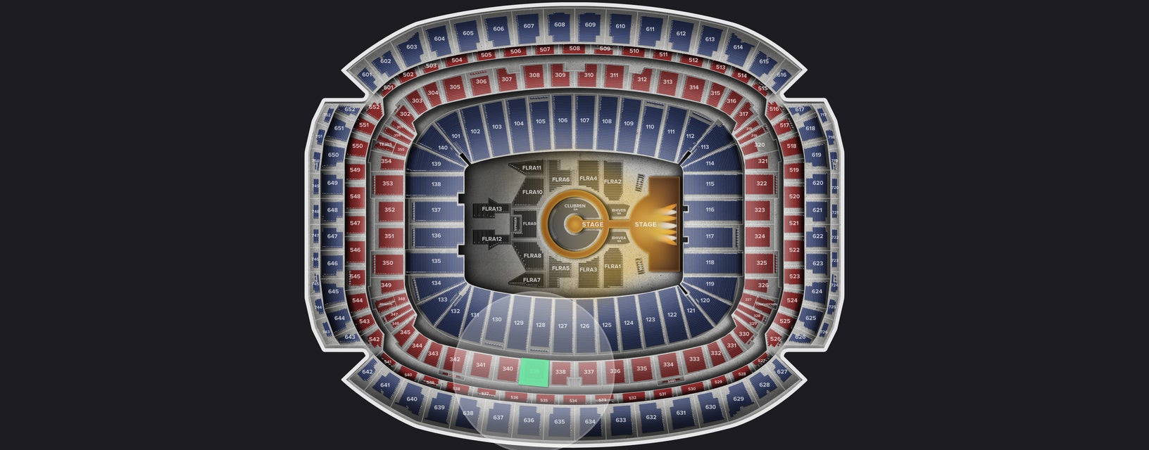 Seat view from Mezzanine