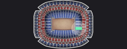 Seat view from Field Level Endzone