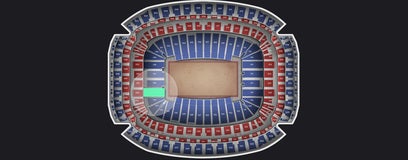 Seat view from Field Level Endzone