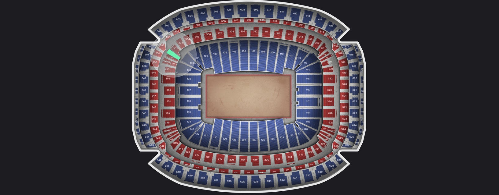 Seat view from Mezzanine