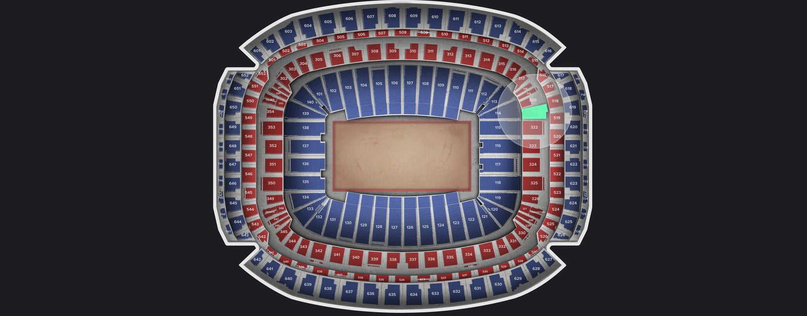 Seat view from Mezzanine