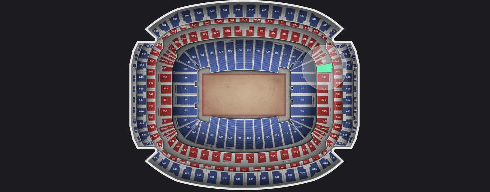 Seat view from Mezzanine