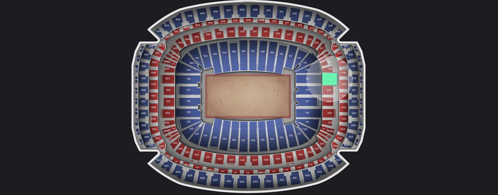 Seat view from Mezzanine
