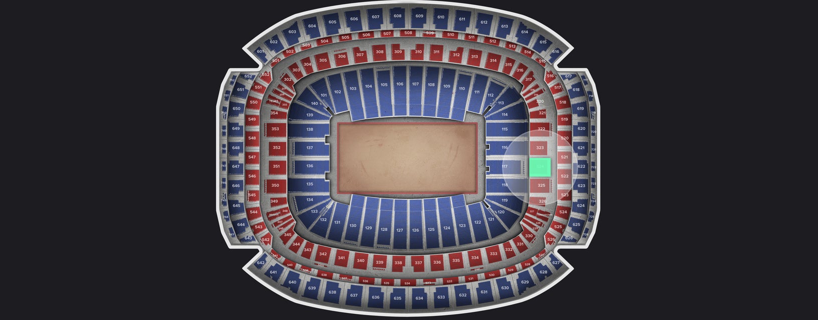 Seat view from Mezzanine