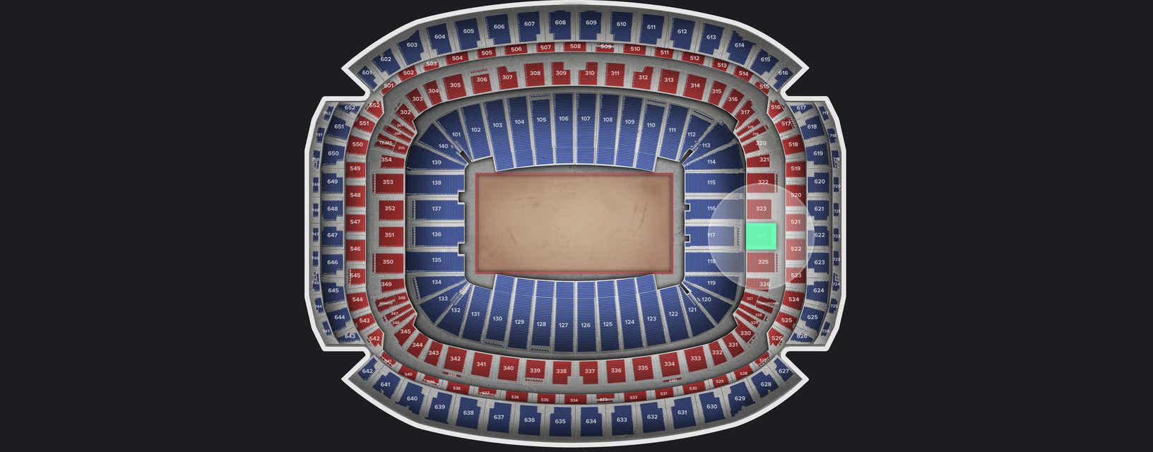 Seat view from Mezzanine
