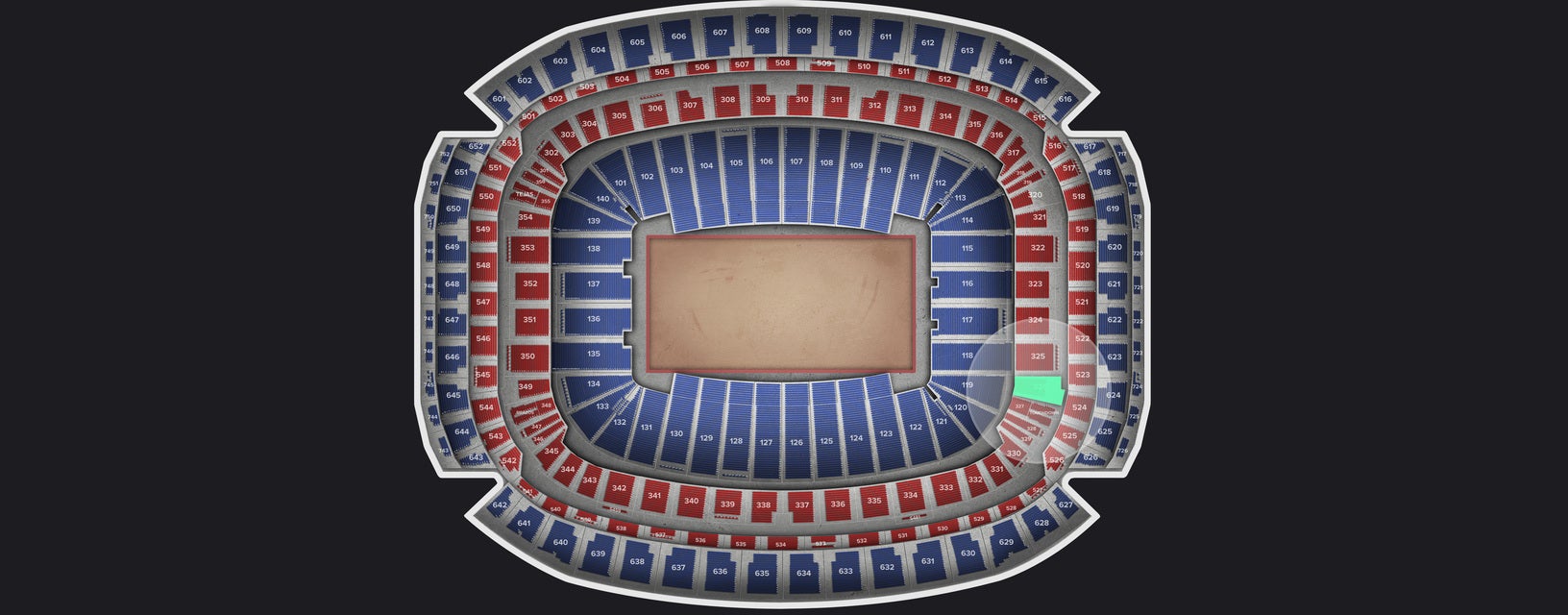Seat view from Mezzanine