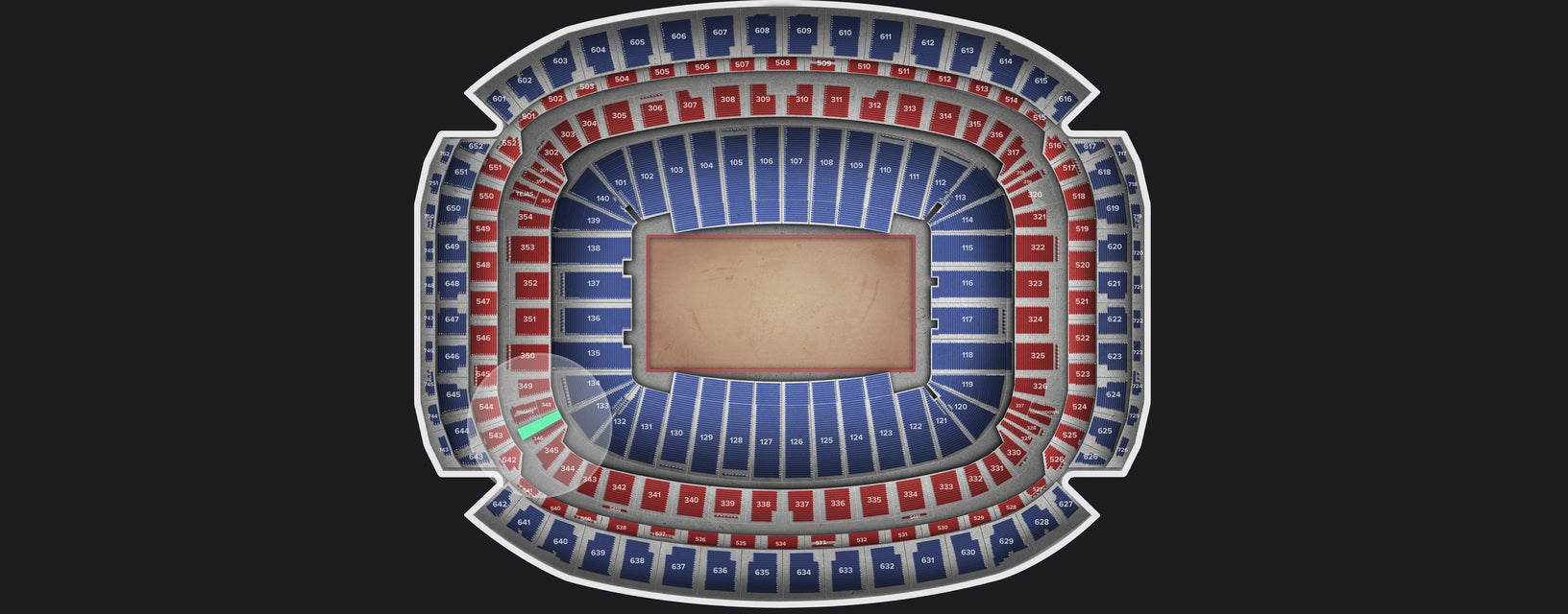 Seat view from Mezzanine