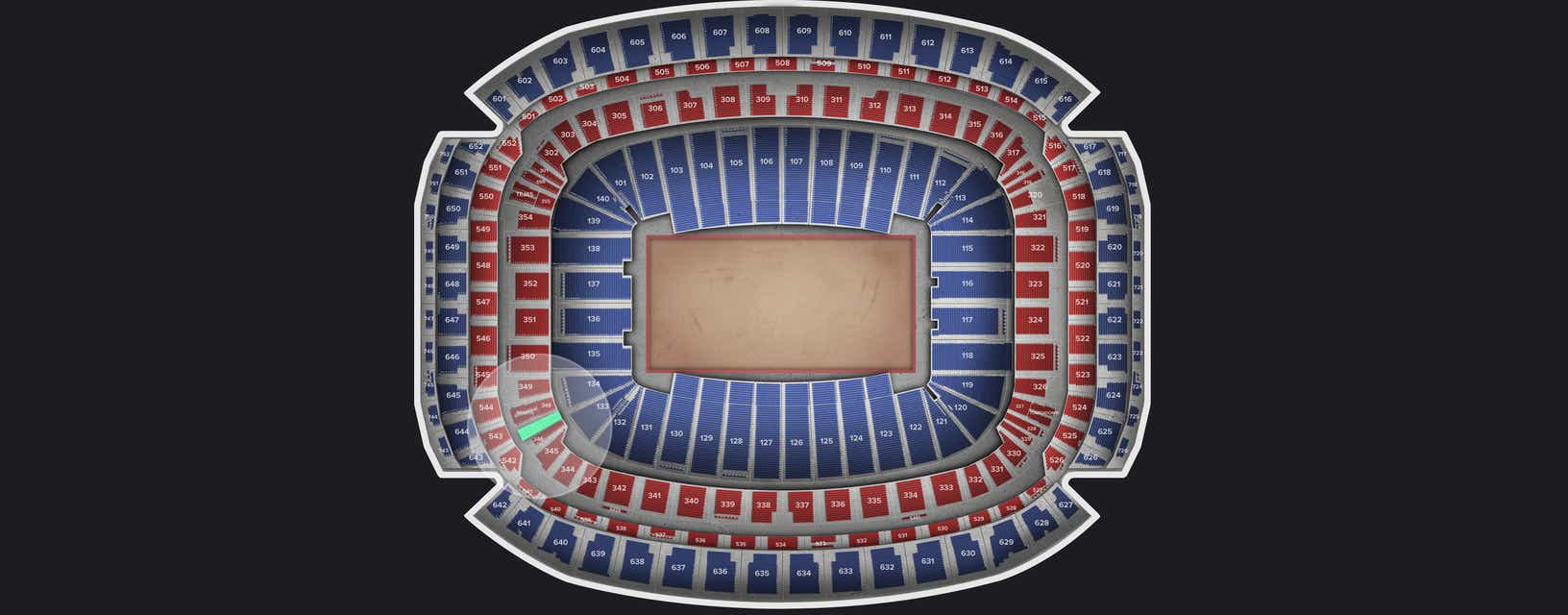 Seat view from Mezzanine