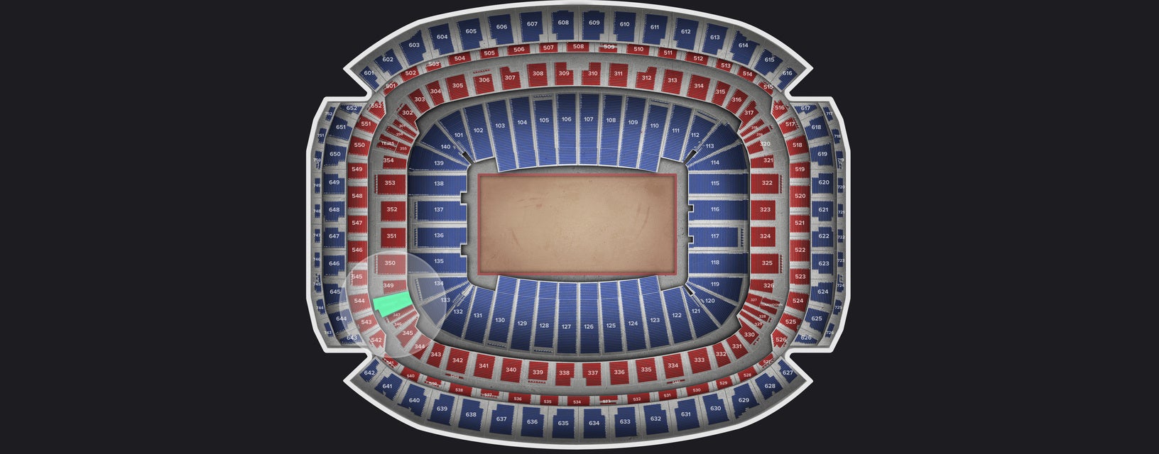 Seat view from Mezzanine