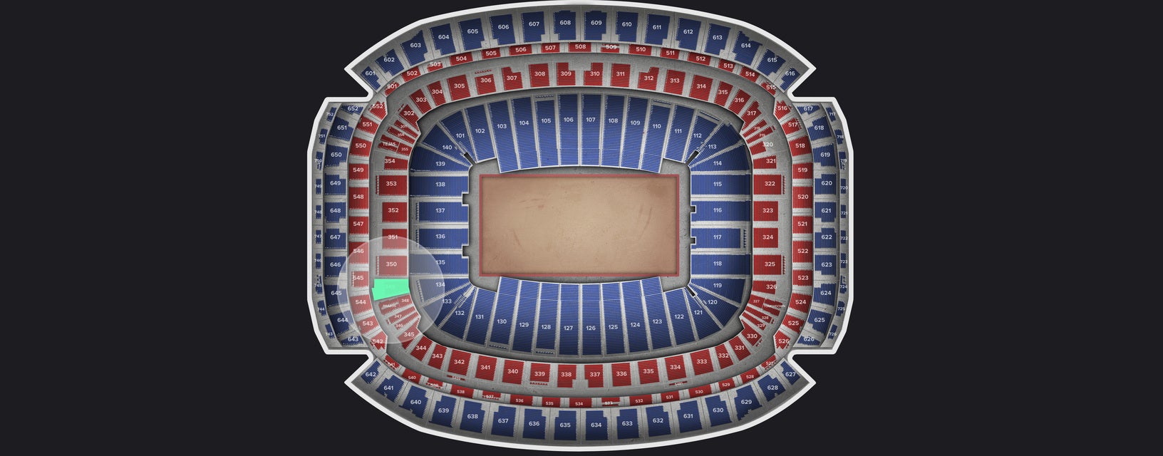 Seat view from Mezzanine