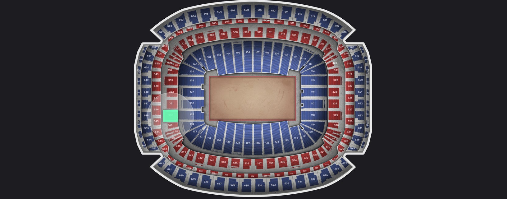 Seat view from Mezzanine