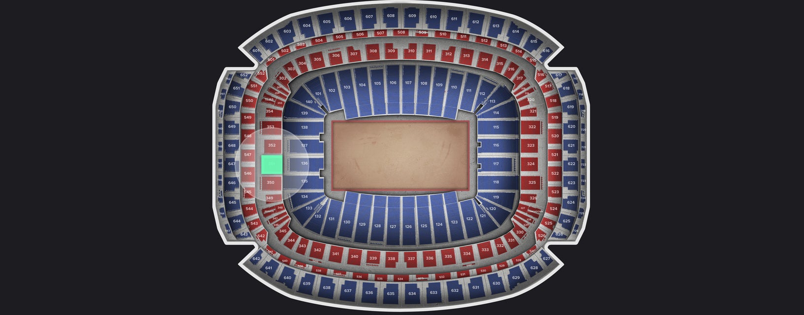 Seat view from Mezzanine