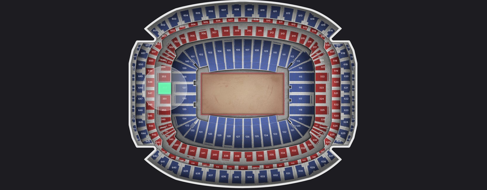 Seat view from Mezzanine