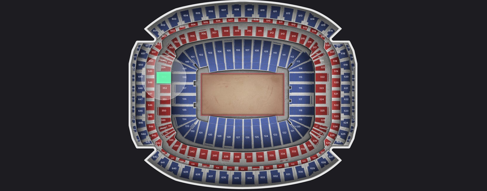 Seat view from Mezzanine