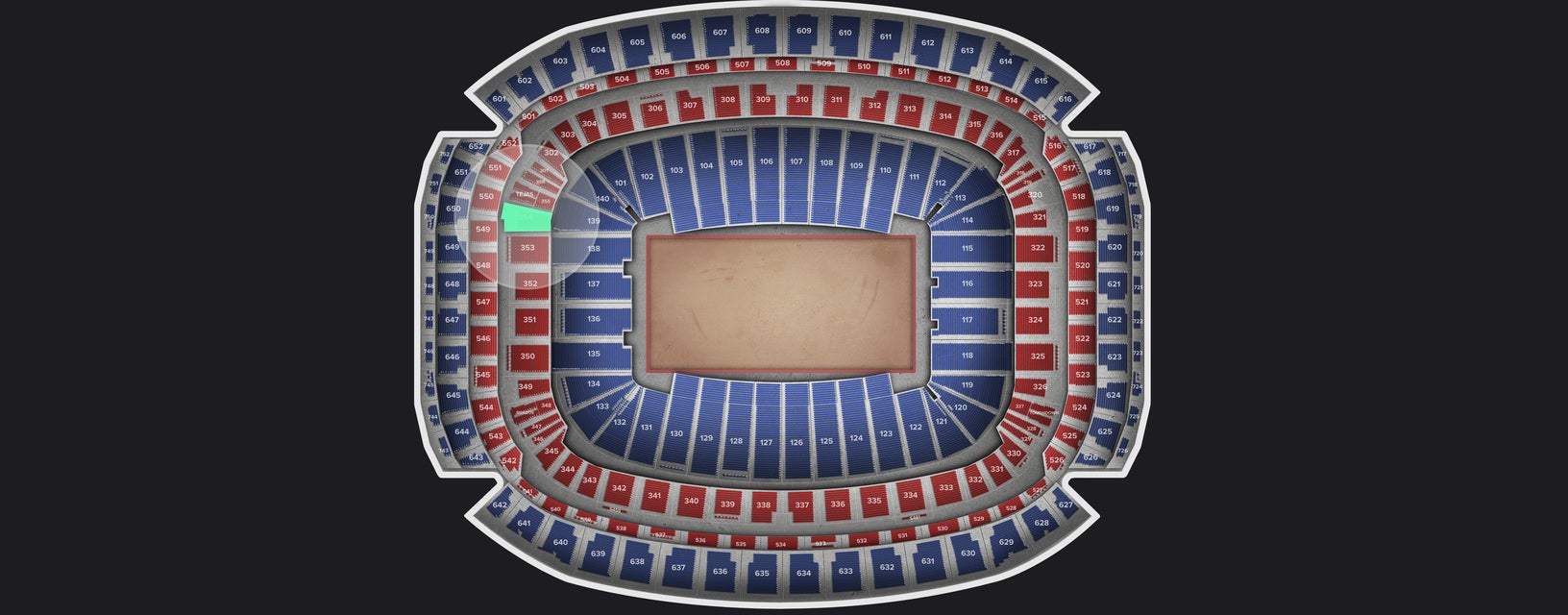 Seat view from Mezzanine