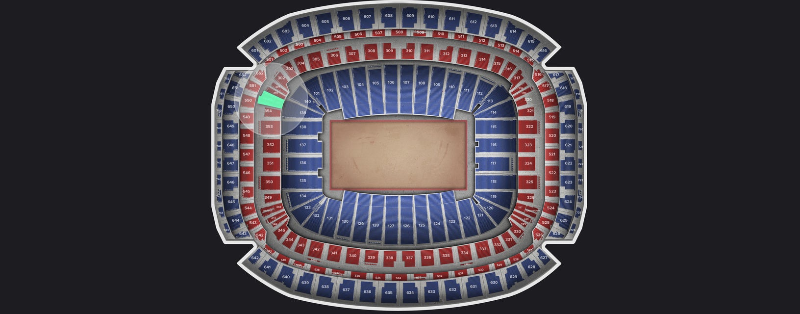 Seat view from Mezzanine