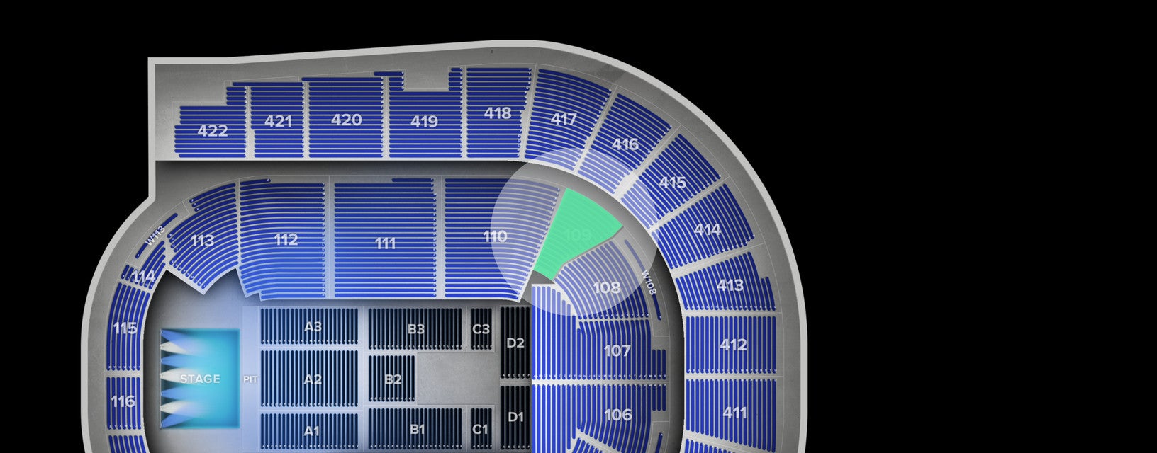 Seat view from Lower