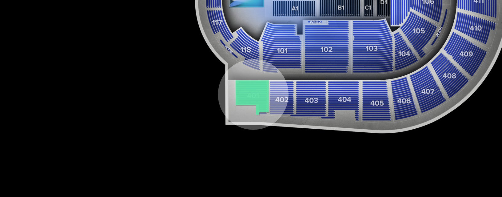 Seat view from Upper