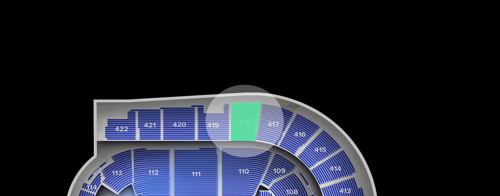 Seat view from Upper