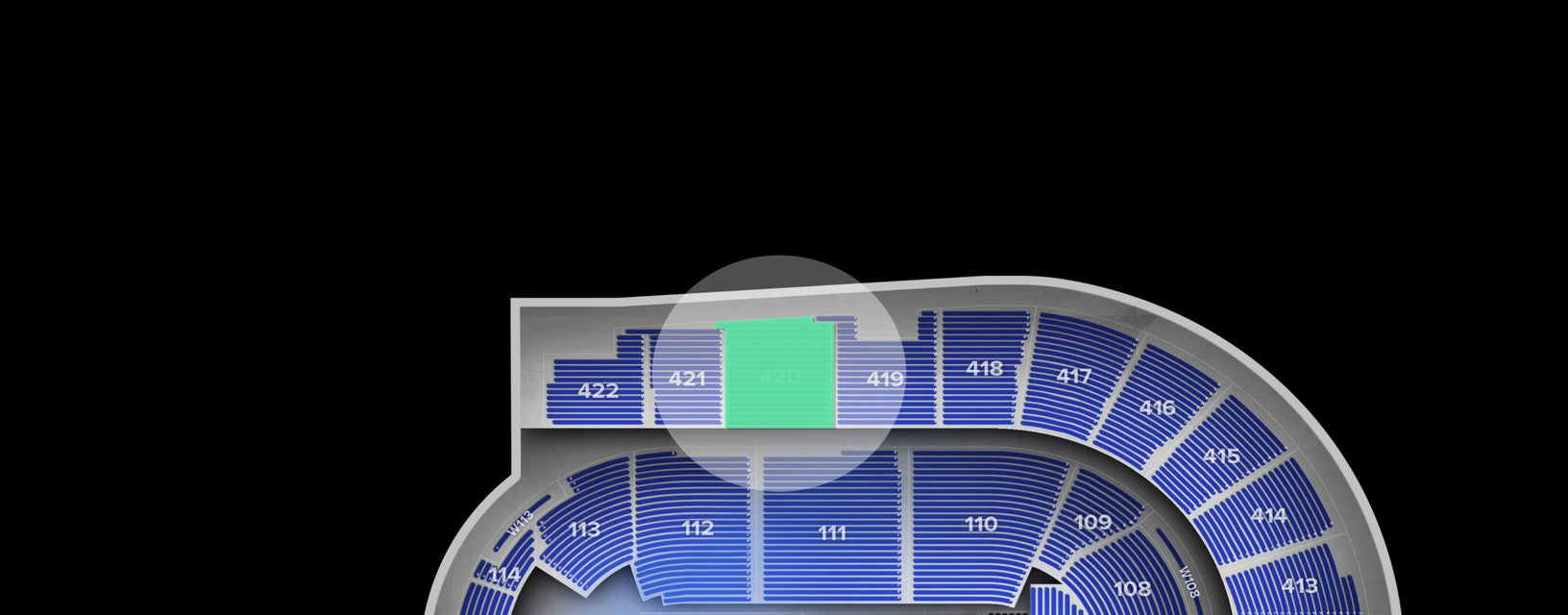 Seat view from Upper