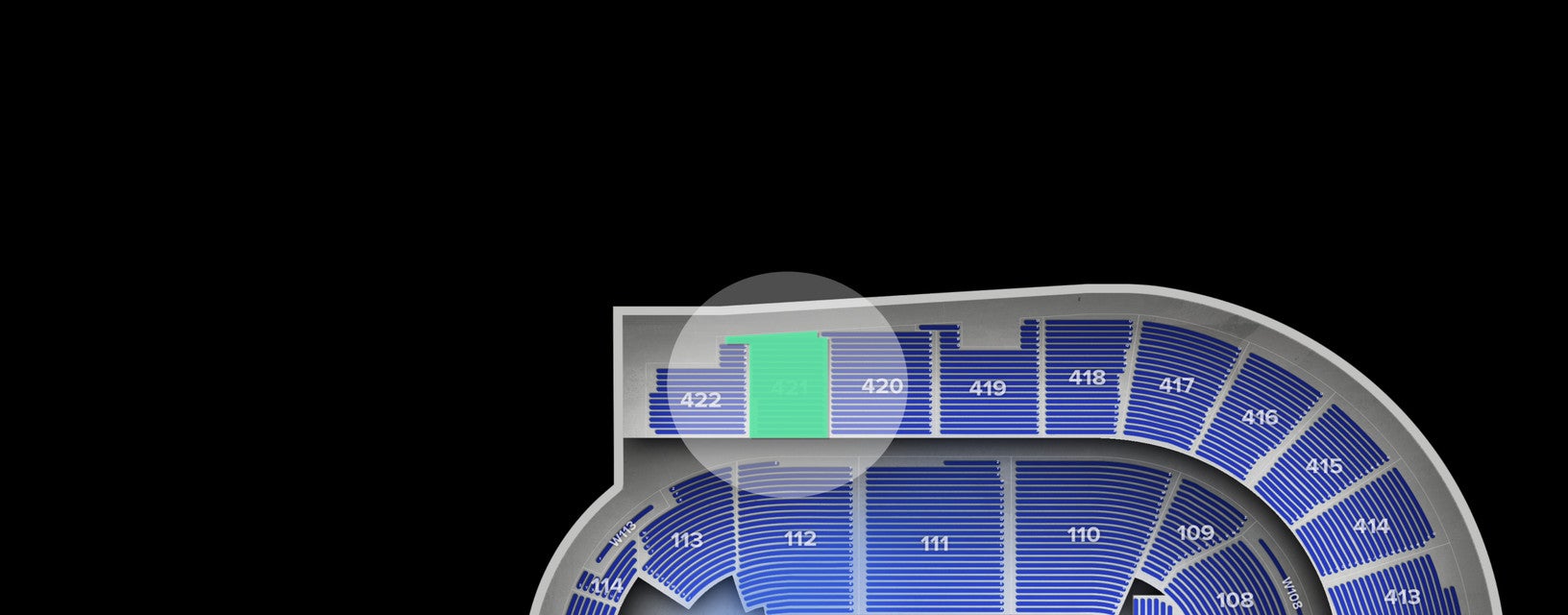 Seat view from Upper