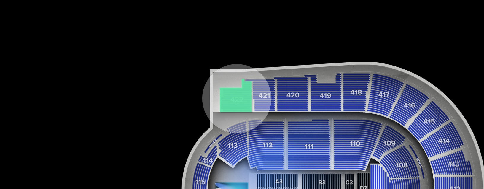 Seat view from Upper