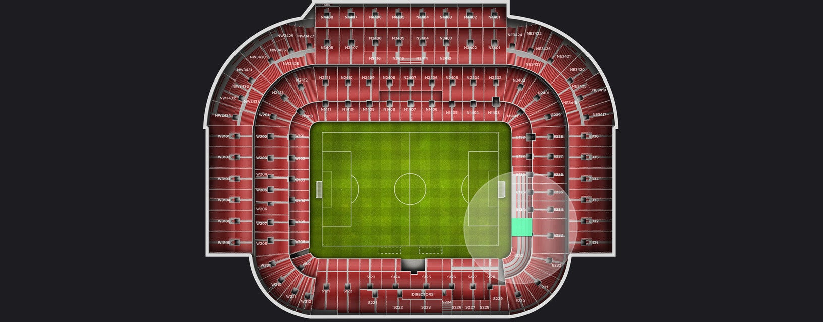 Seat view from Shortside Lower