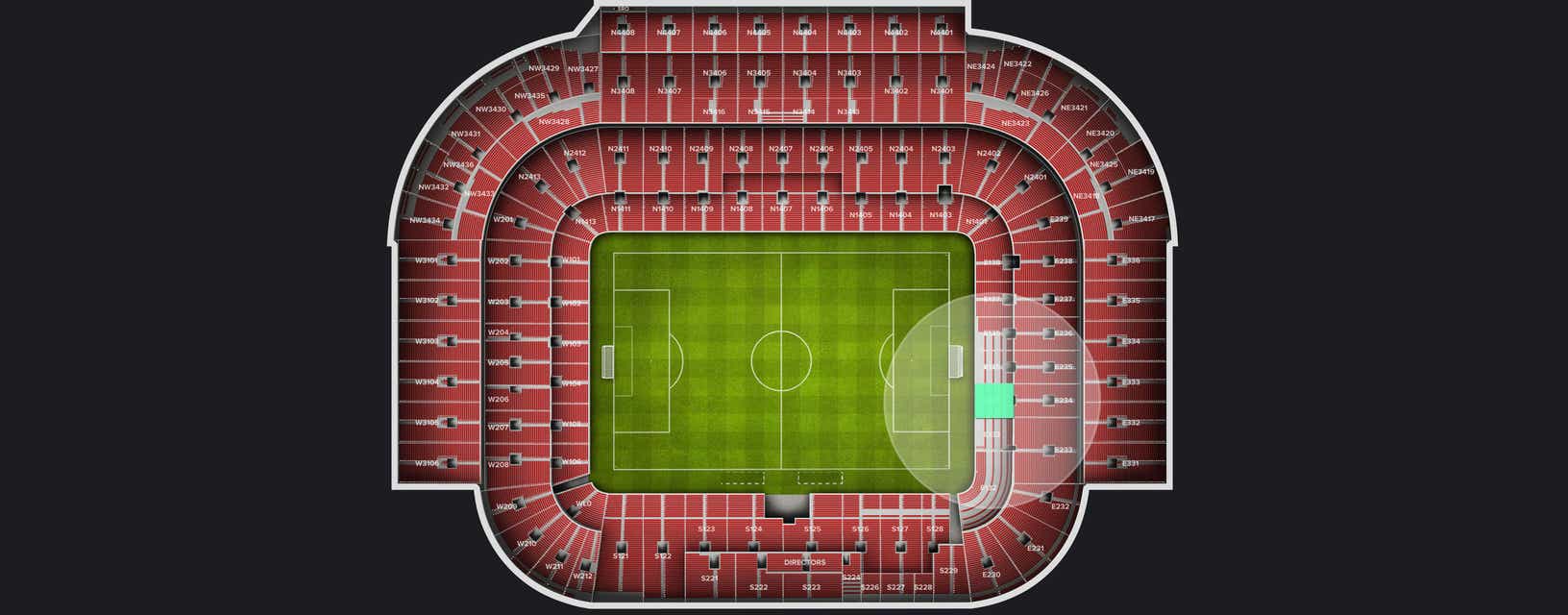 Seat view from Shortside Lower