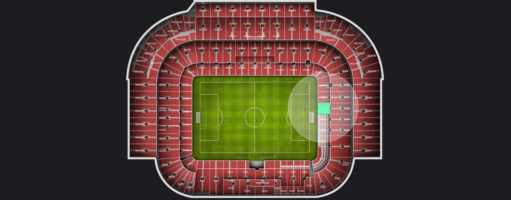Seat view from Shortside Lower