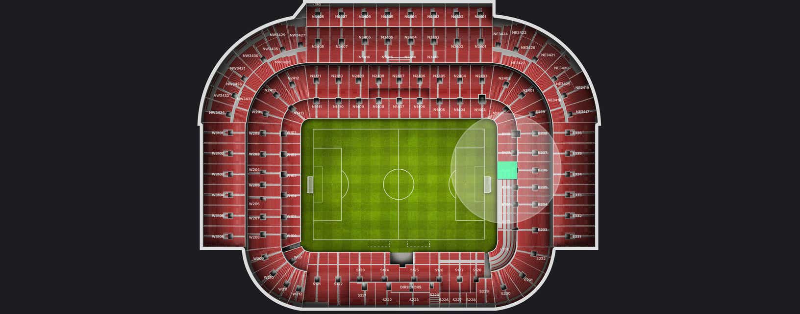 Seat view from Shortside Lower
