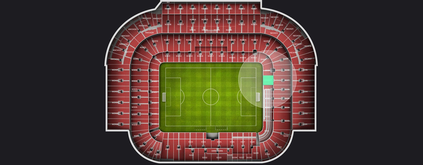 Seat view from Shortside Lower