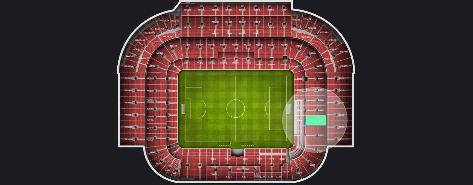 Seat view from Shortside Lower