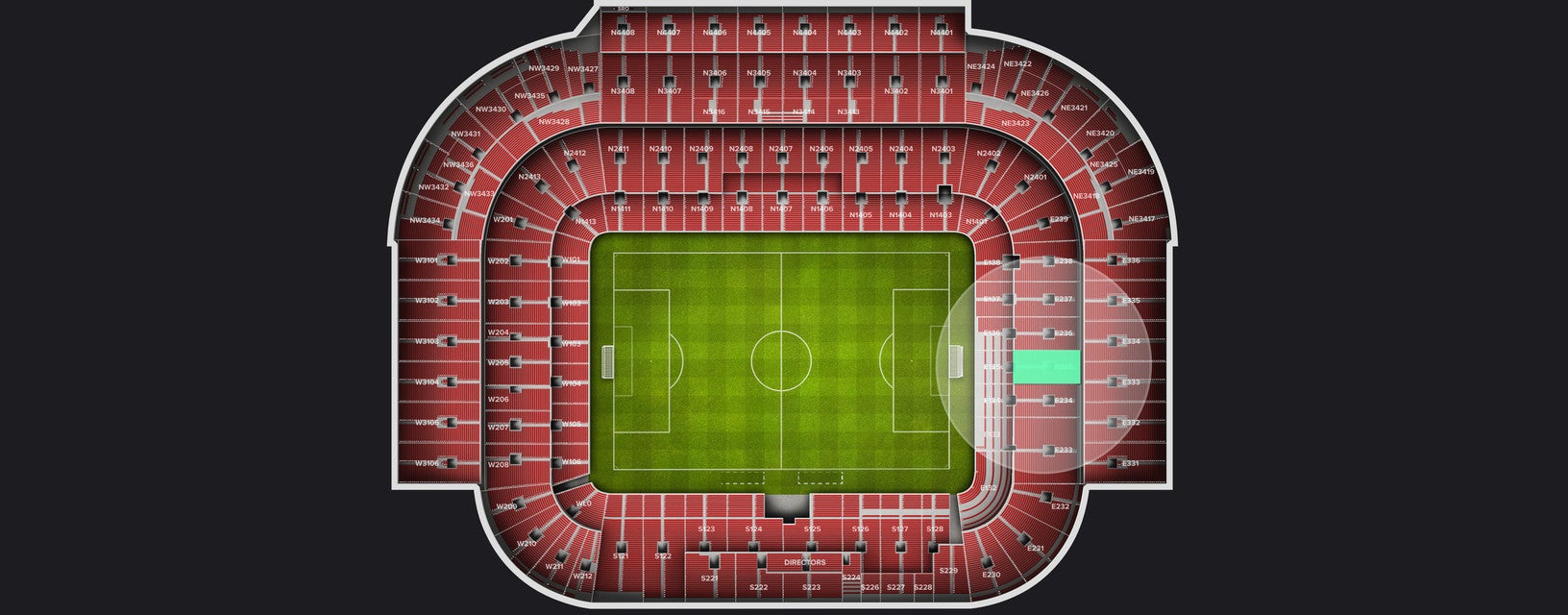 Seat view from Shortside Lower