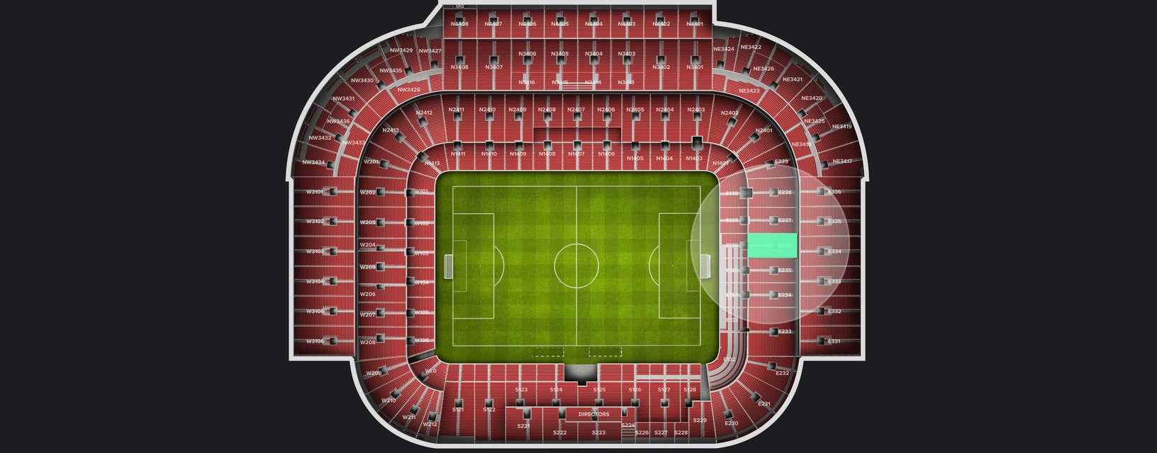 Seat view from Shortside Lower