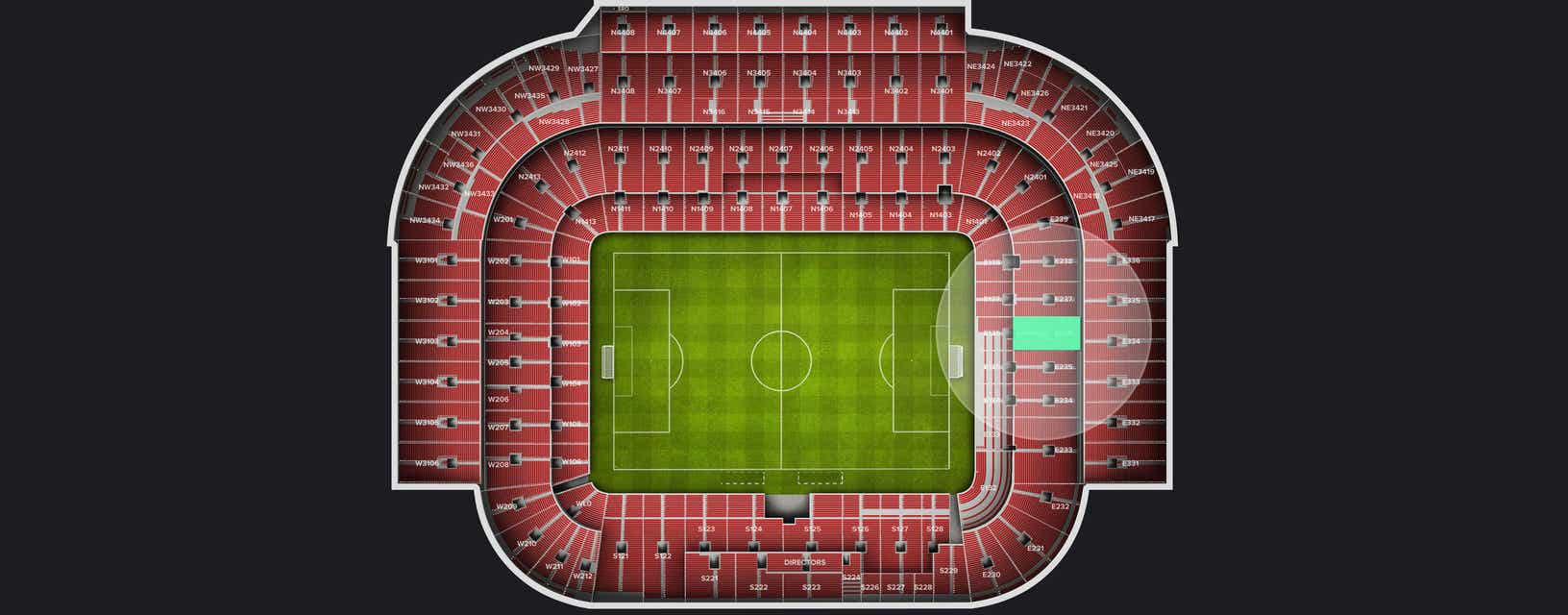 Seat view from Shortside Lower