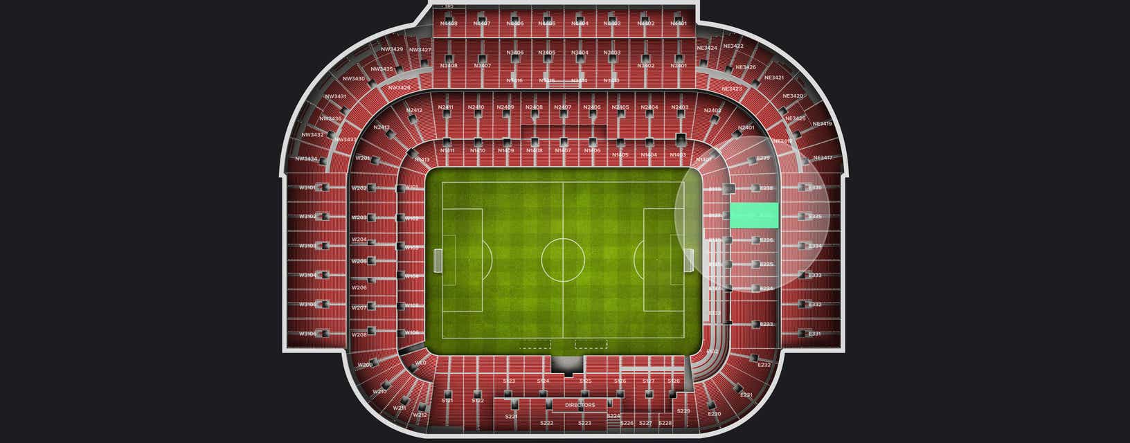 Seat view from Shortside Lower