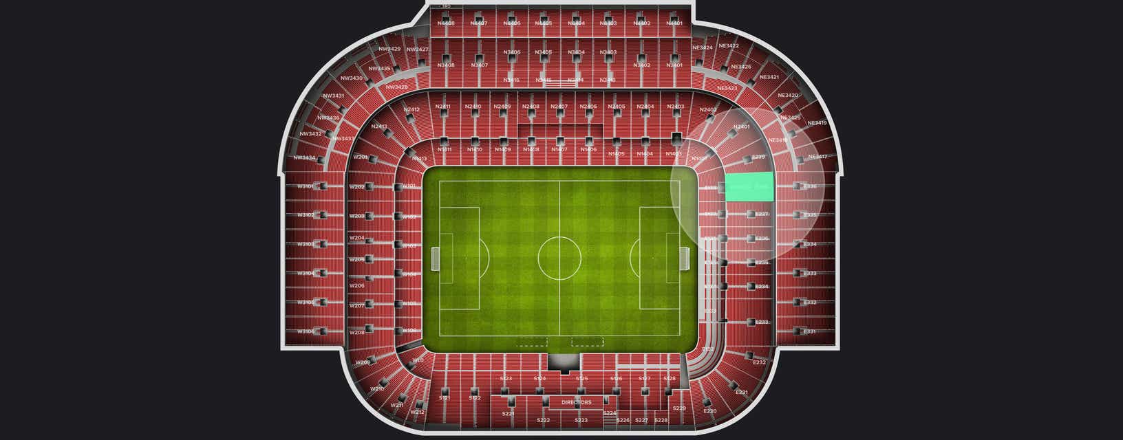 Seat view from Shortside Lower