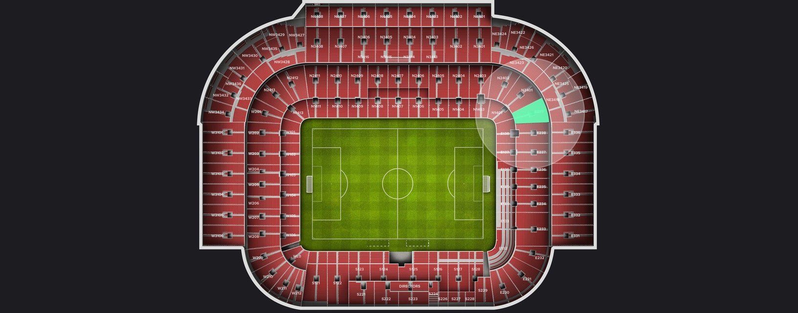Seat view from Shortside Lower