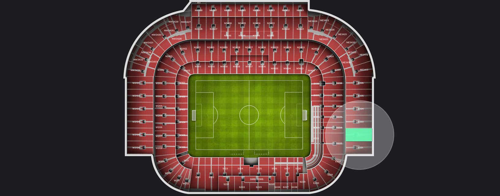 Seat view from Shortside Lower