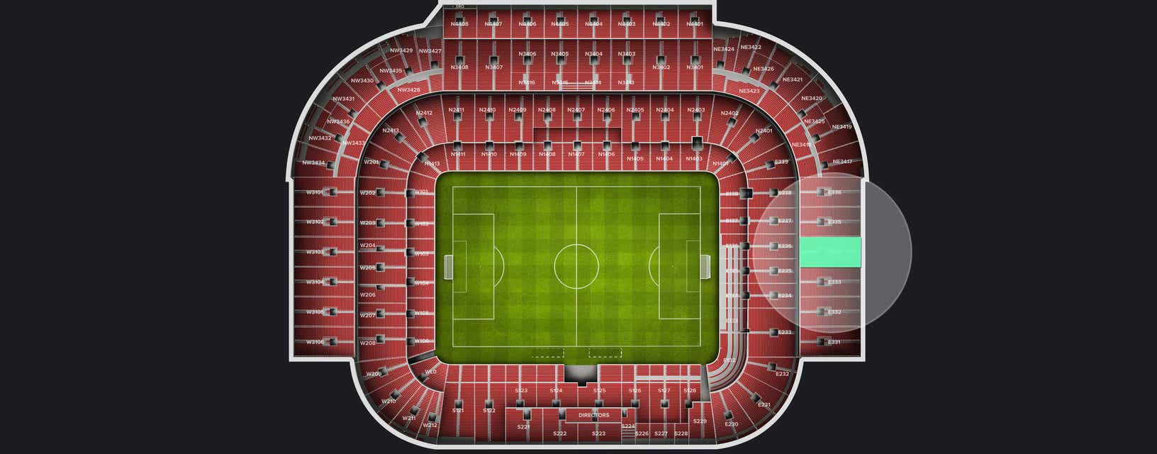 Seat view from Shortside Lower