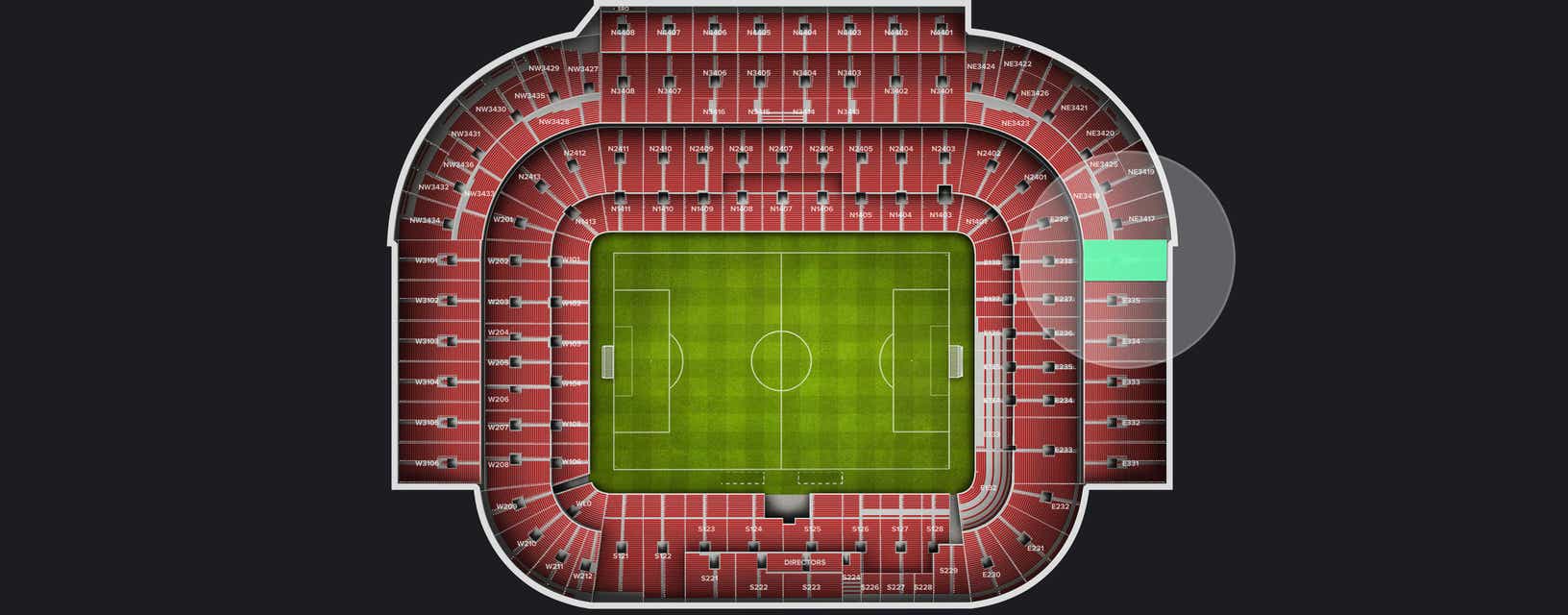 Seat view from Shortside Lower
