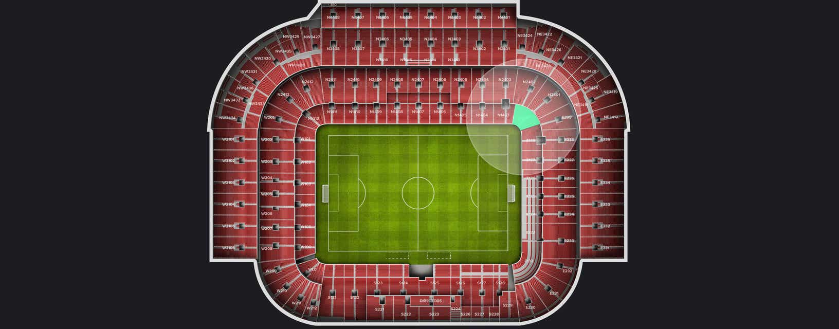 Seat view from Shortside Lower