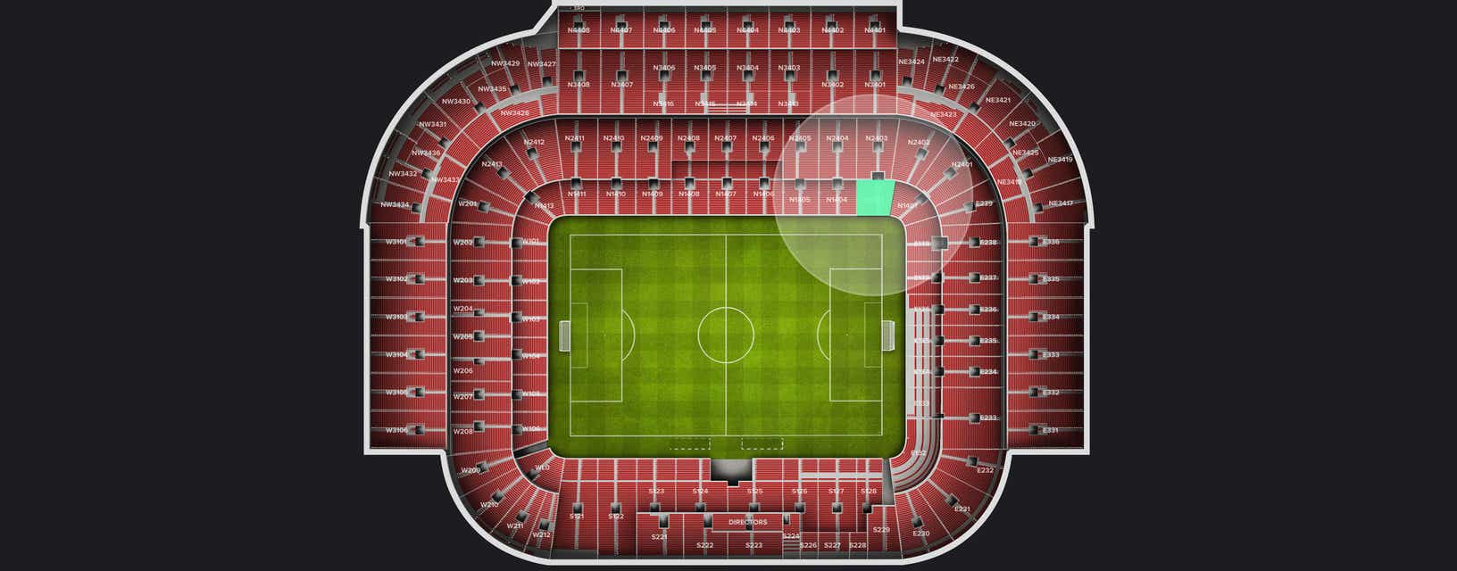 Seat view from Longside Lower