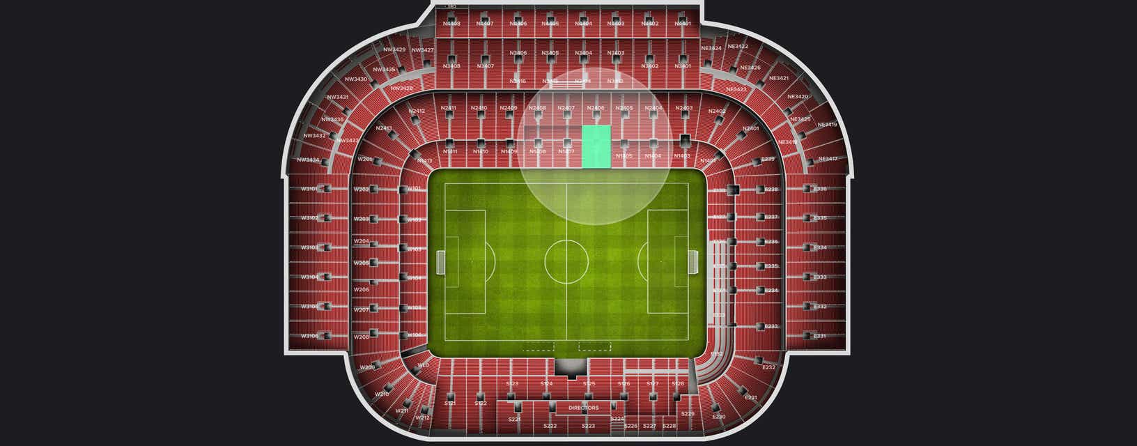 Seat view from Longside Lower