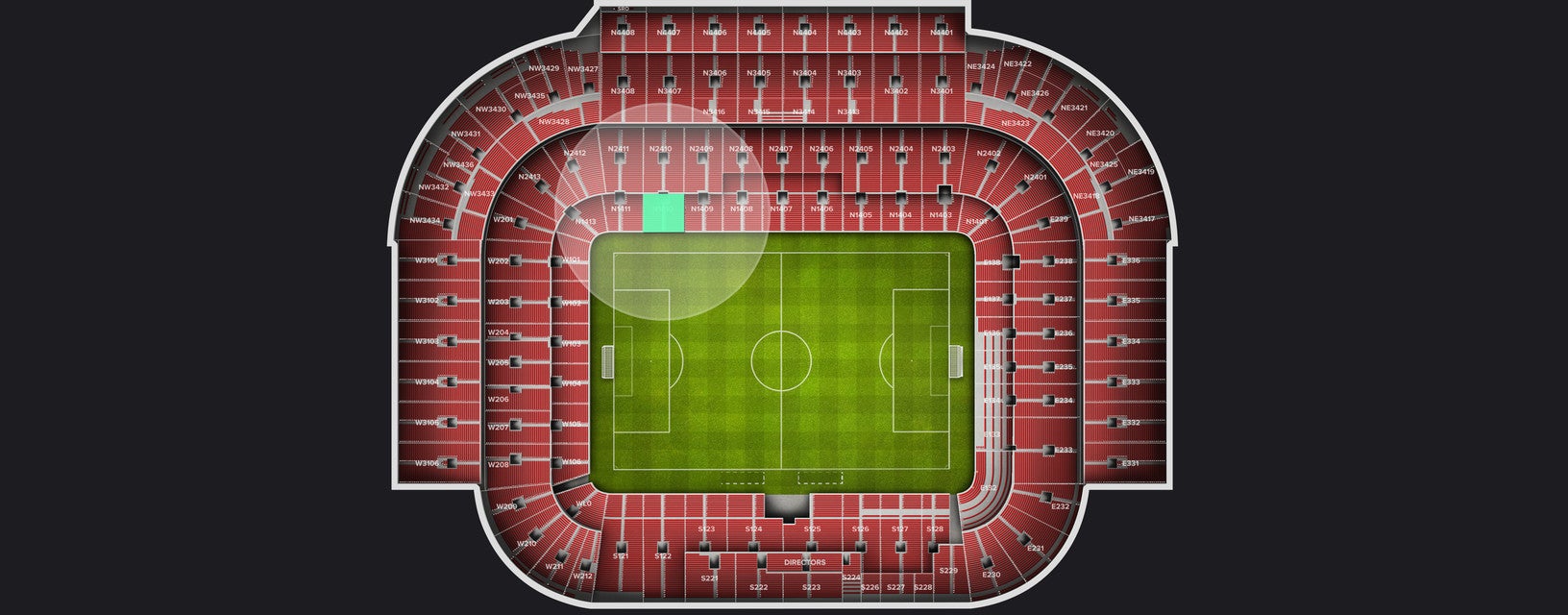 Seat view from Longside Lower