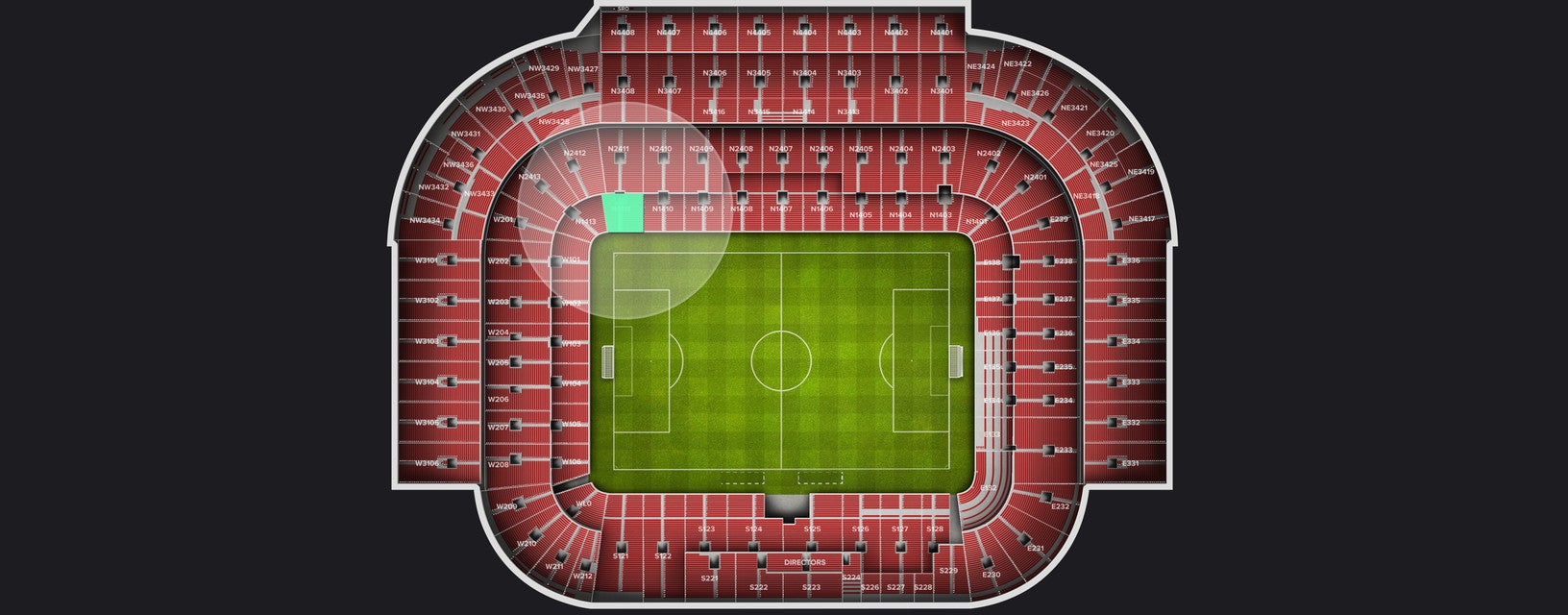 Seat view from Longside Lower