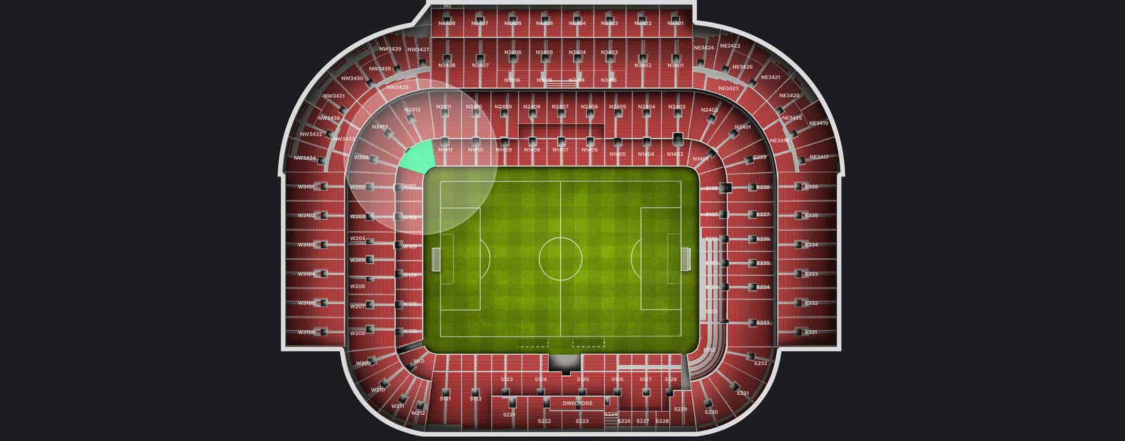 Seat view from Shortside Lower